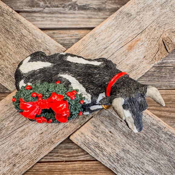 Tom Rubel Vintage 1989 Christmas Cow, Silver Deer, Christmas Animal Collection - Picture 9 of 9